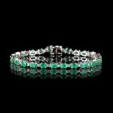 An Emerald Diamond Bracelet - image 2