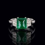 An Emerald Diamond Ring