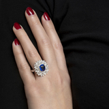 A Sapphire Diamond Ring - image 3