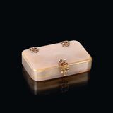 Art Nouveau Achat-Etui mit Diamant-Besatz