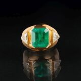 Hochwertiger Smaragd-Diamant-Ring - Bild 1