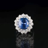 A colour-fine Sapphire Diamond Ring - image 1