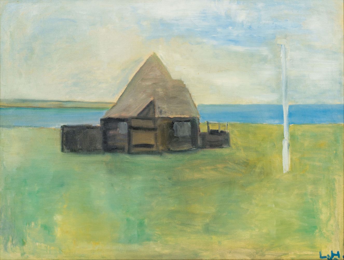 House and Flagpole