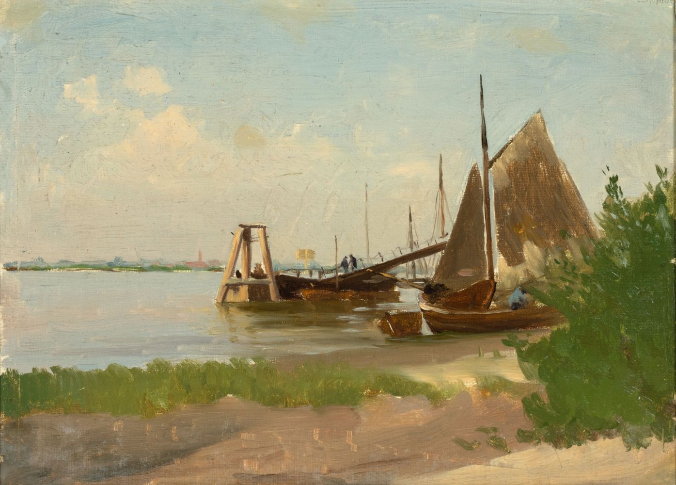 Carl Becker - View of the Elbe beside Teufelsbrück View of the Elbe beside Teufelsbrück