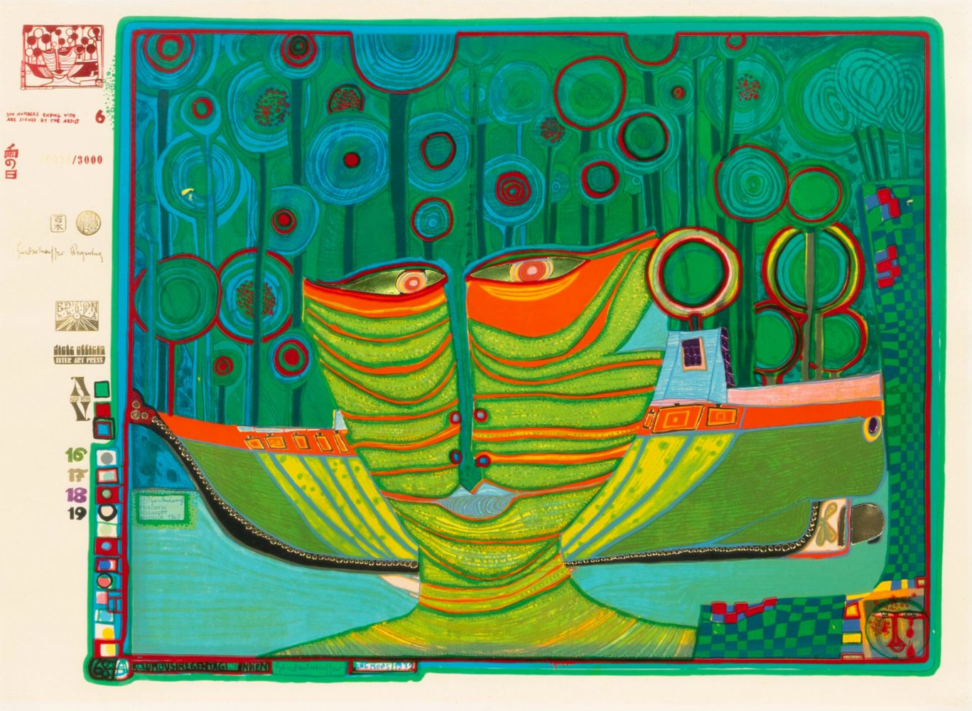 Friedensreich Hundertwasser - Kolumbus Regentag in Indien Kolumbus Regentag in Indien