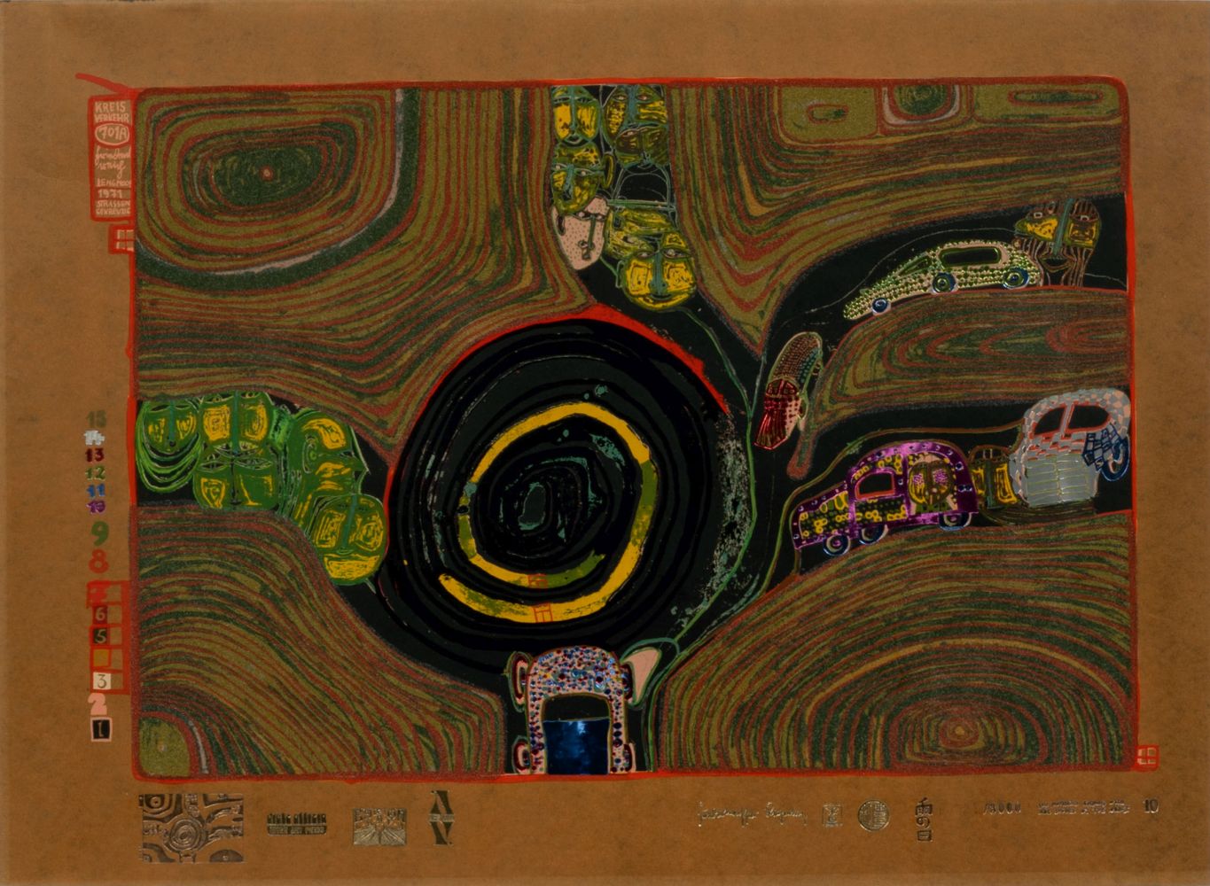 Friedensreich Hundertwasser - Kreisverkehr der Straßengekreuzigten Kreisverkehr der Straßengekreuzigten