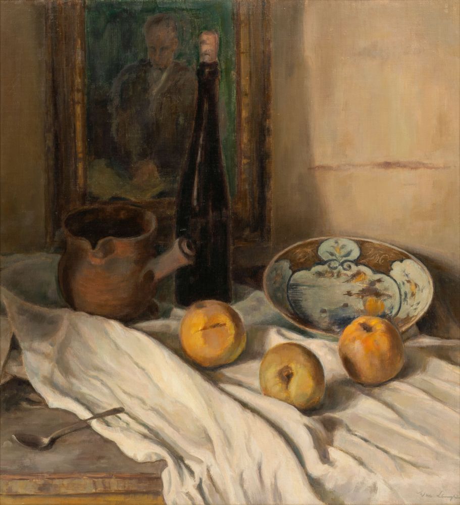 Willi Langbein - Still Life with Chinese Plate Still Life with Chinese Plate