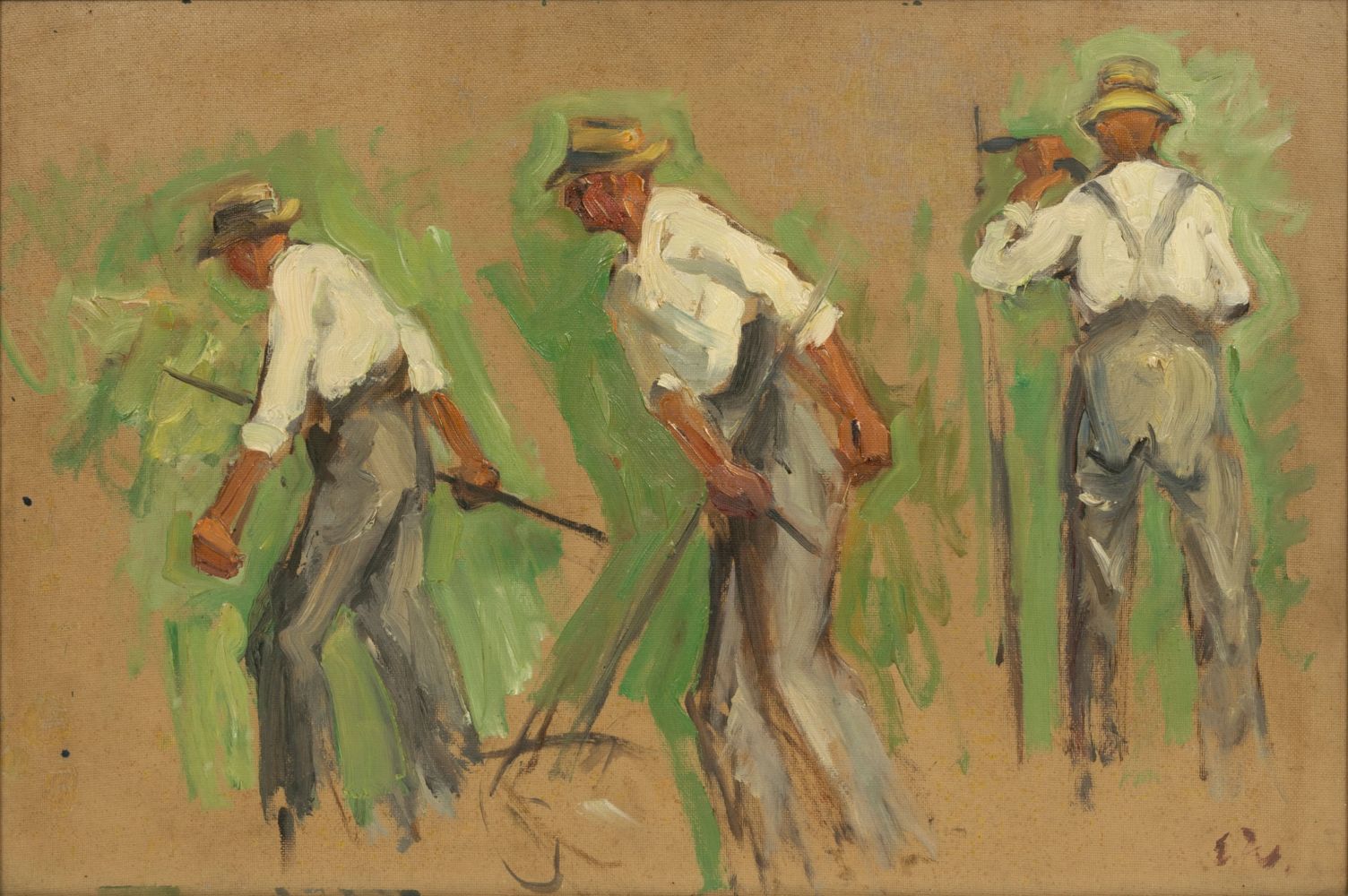 Farmer with scythe