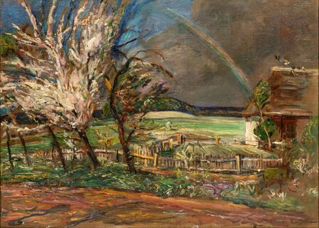 Landschaft mit Regenbogen