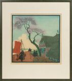 4 Four woodcuts in colours 'Landscapes' - image 5