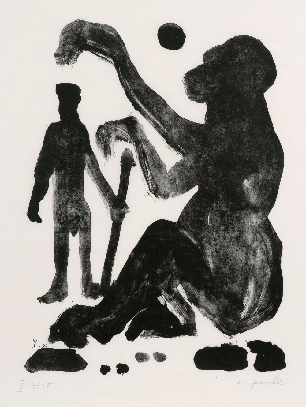 A. R. Penck, eigentl. Ralf Winkler - Man and Ape Man and Ape