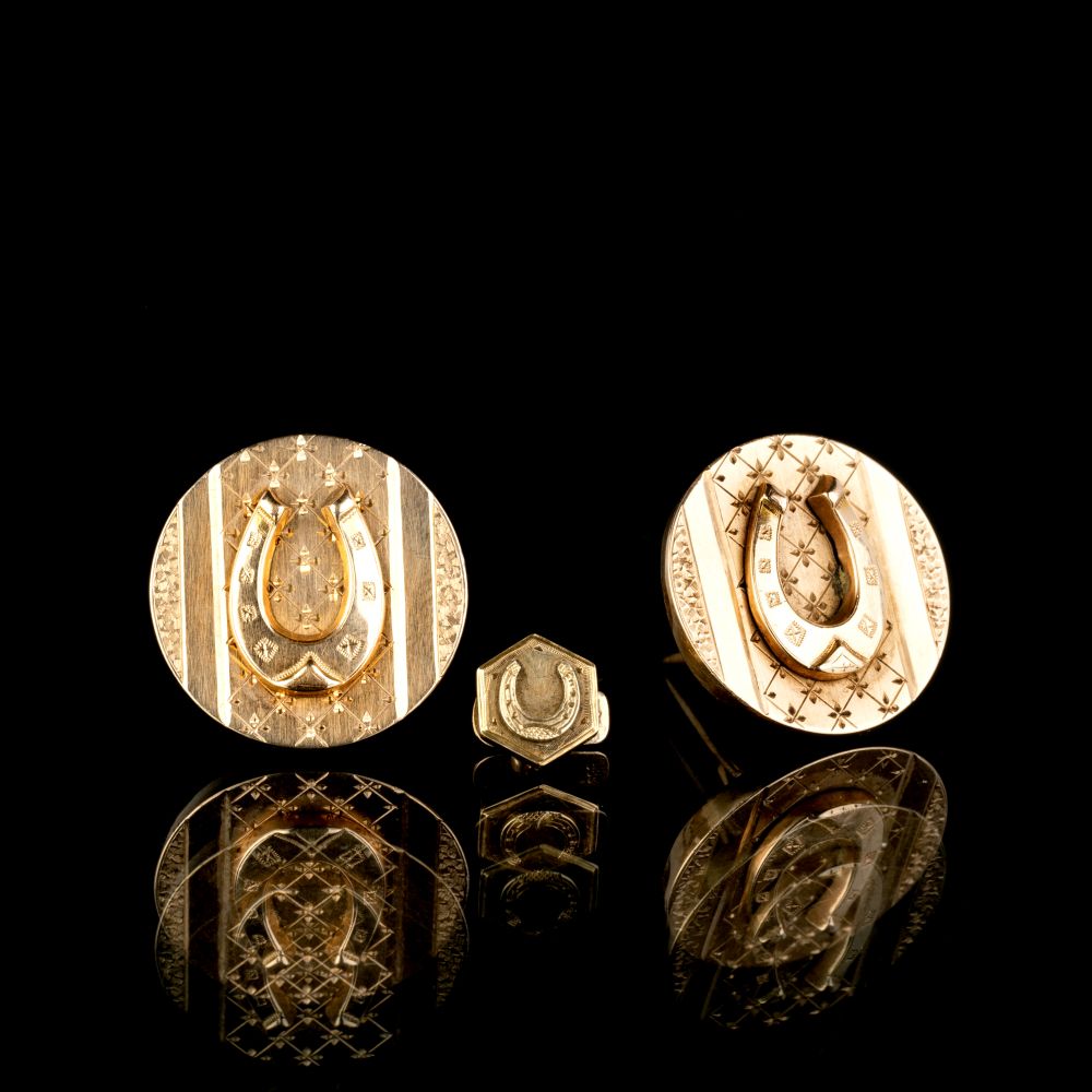 A Pair of Cufflinks 'Horse Shoe'