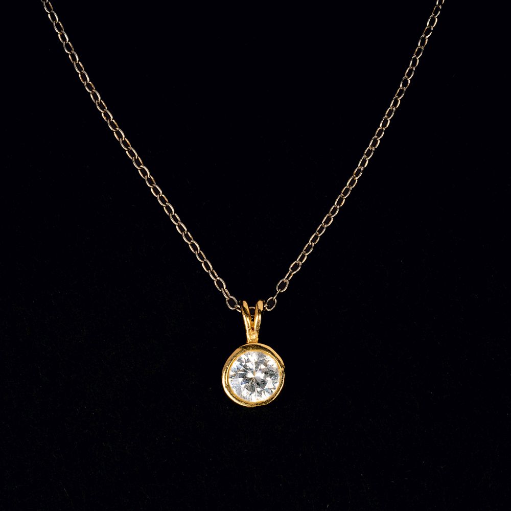 A Solitaire Diamond Pendant