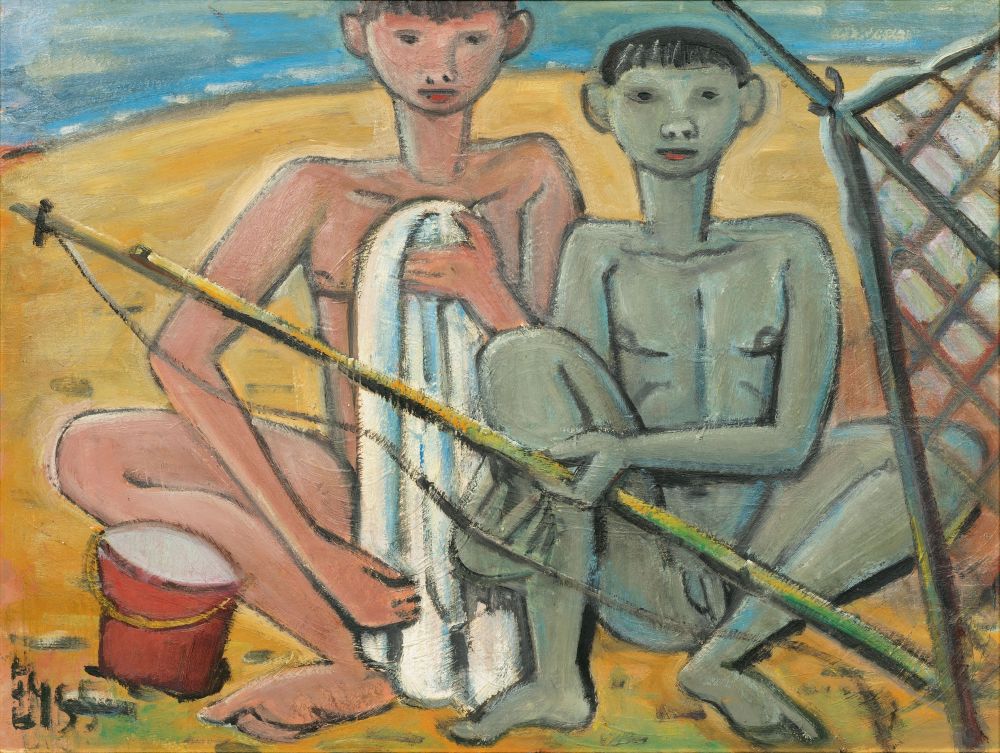 Emil Maetzel - Knaben mit Angel Knaben mit Angel