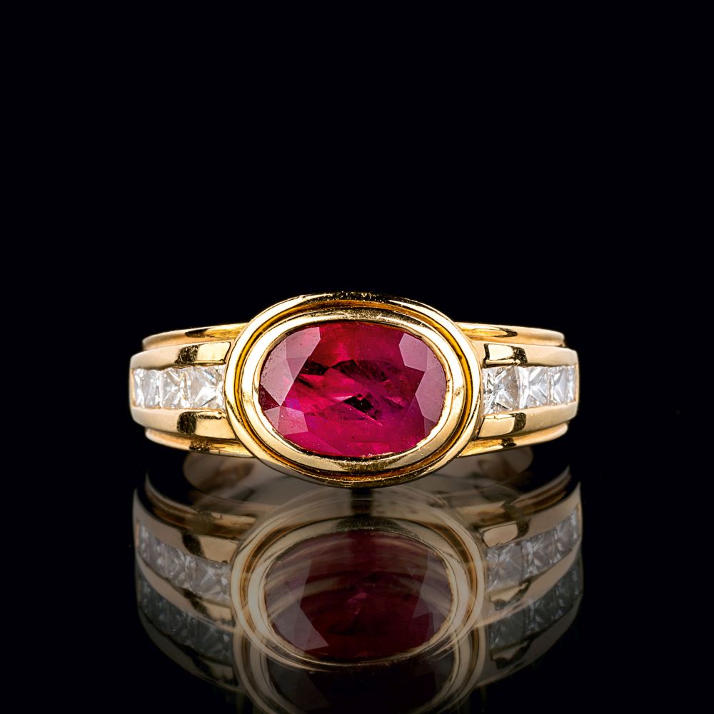 A Ruby Diamond Ring