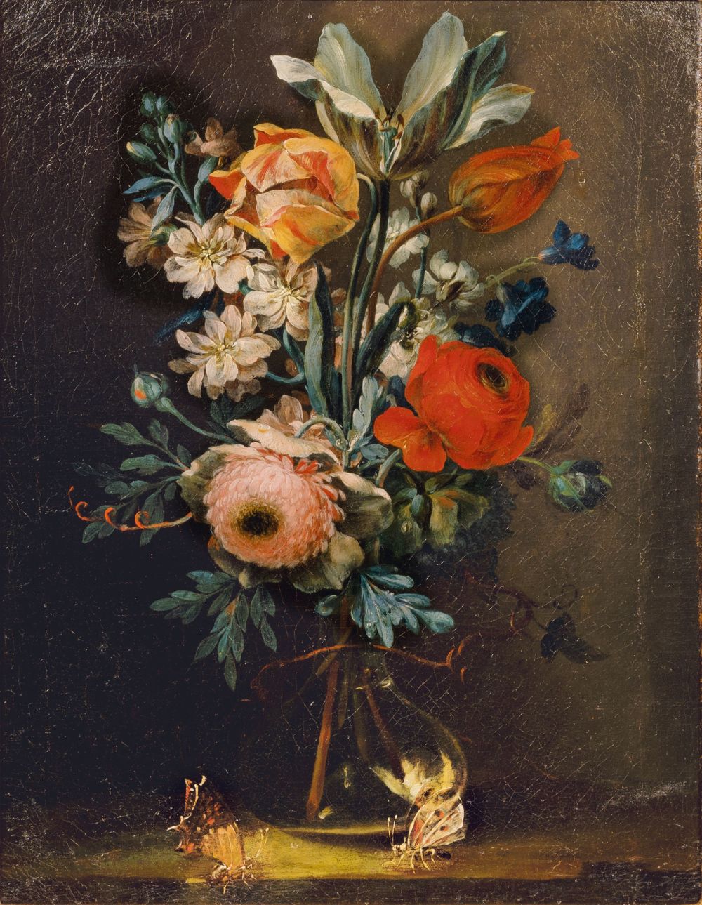 Paar Gegenstücke: Blumensträuße in Glasvasen - Bild 4