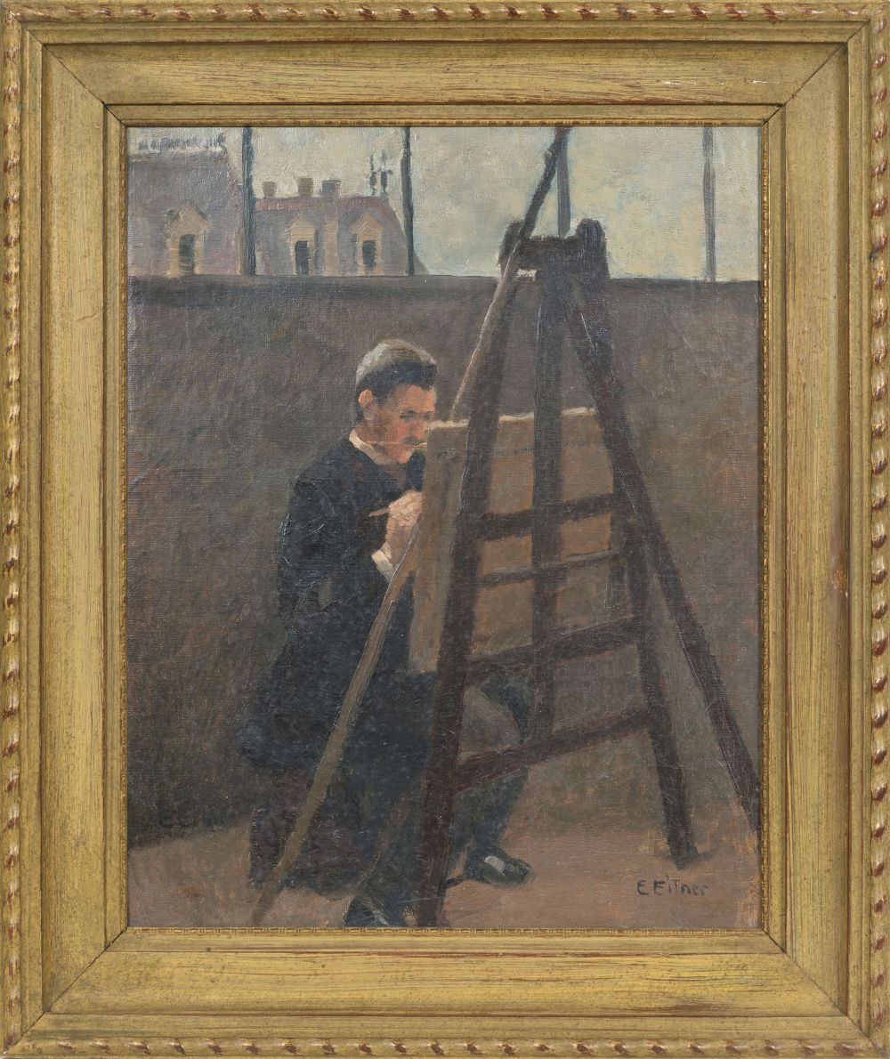 Portrait des Malers Biedermann an der Staffelei - Bild 2
