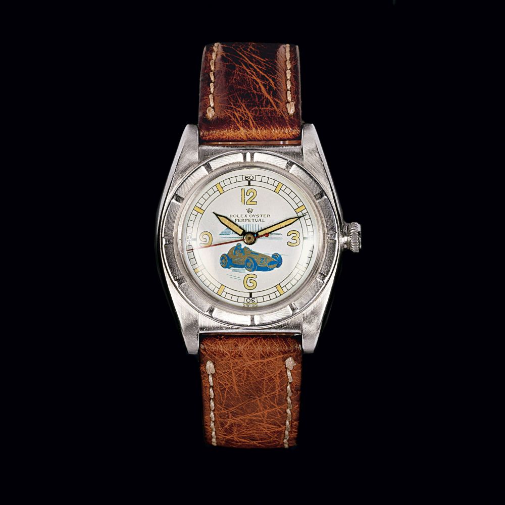 A Vintage Gentlemen's Wristwatch 'Oyster Perpetual Bubbleback - Roadster'