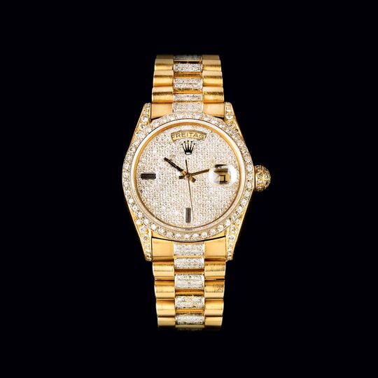 Herren-Armbanduhr 'Day Date' mit Diamant-Besatz