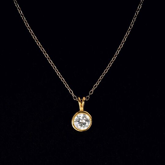 A Solitaire Diamond Pendant