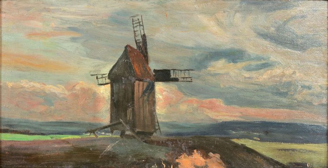 Windmühle in der Landschaft