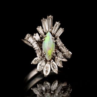 A Opal Diamond Ring