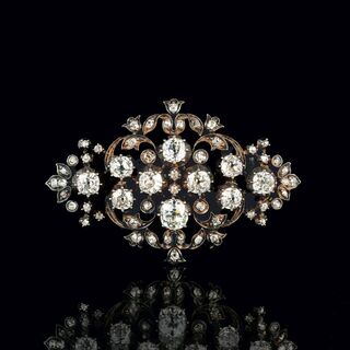 A highcarate Fin de Siècle Diamond Brooch