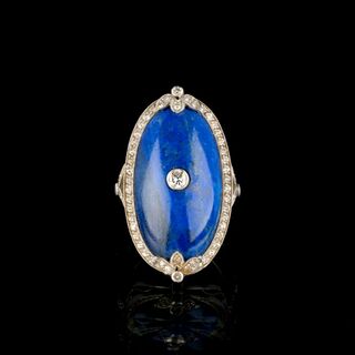 Lapislazuli-Brillant-Ring