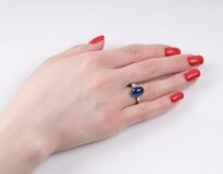A Sapphire Cabochon Ring - image 2