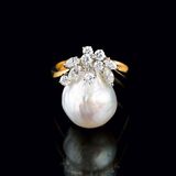 A Pearl Diamond Ring - image 1