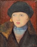 Junge Frau mit Baskenmütze - Bild 1