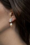 A Pair of Southsea Pearl Diamond Earclips - image 2