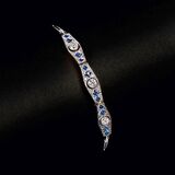 Zierliches Art-déco Saphir-Diamant-Armband - Bild 1
