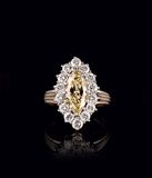 Fancy Diamant-Ring mit Brillanten - Bild 1