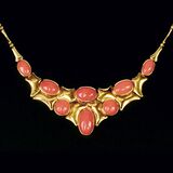 Gold Coral Necklace - image 1
