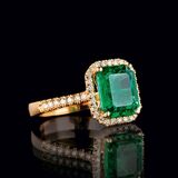 Smaragd-Brillant-Ring - Bild 2