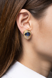 A Pair of Sapphire Diamond Earrings - image 2
