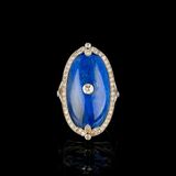 A Lapis Lazuli Diamond Ring - image 1