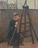 Portrait of the Artist Biedermann at his Easel - image 1