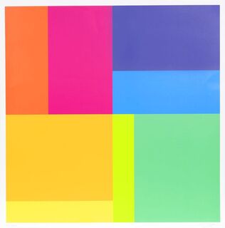 Bewegung von acht Farben um eine Achse