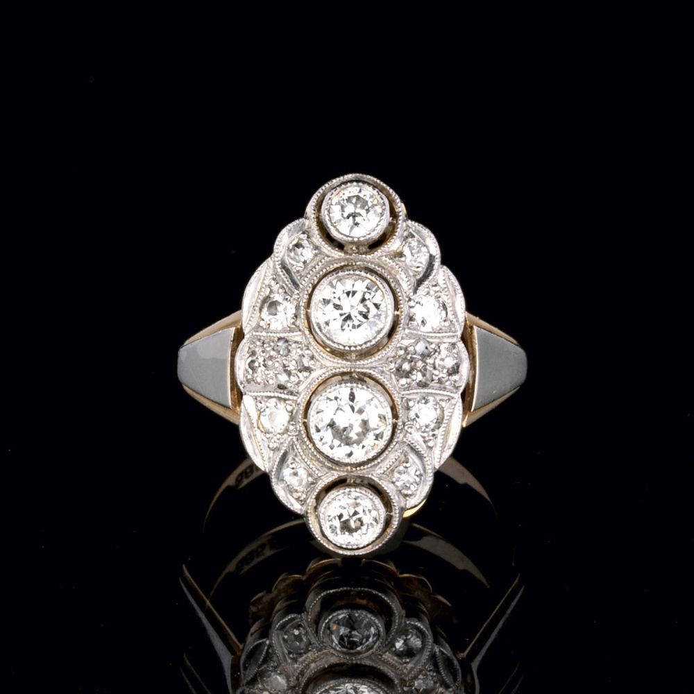 Jugendstil Diamant-Ring