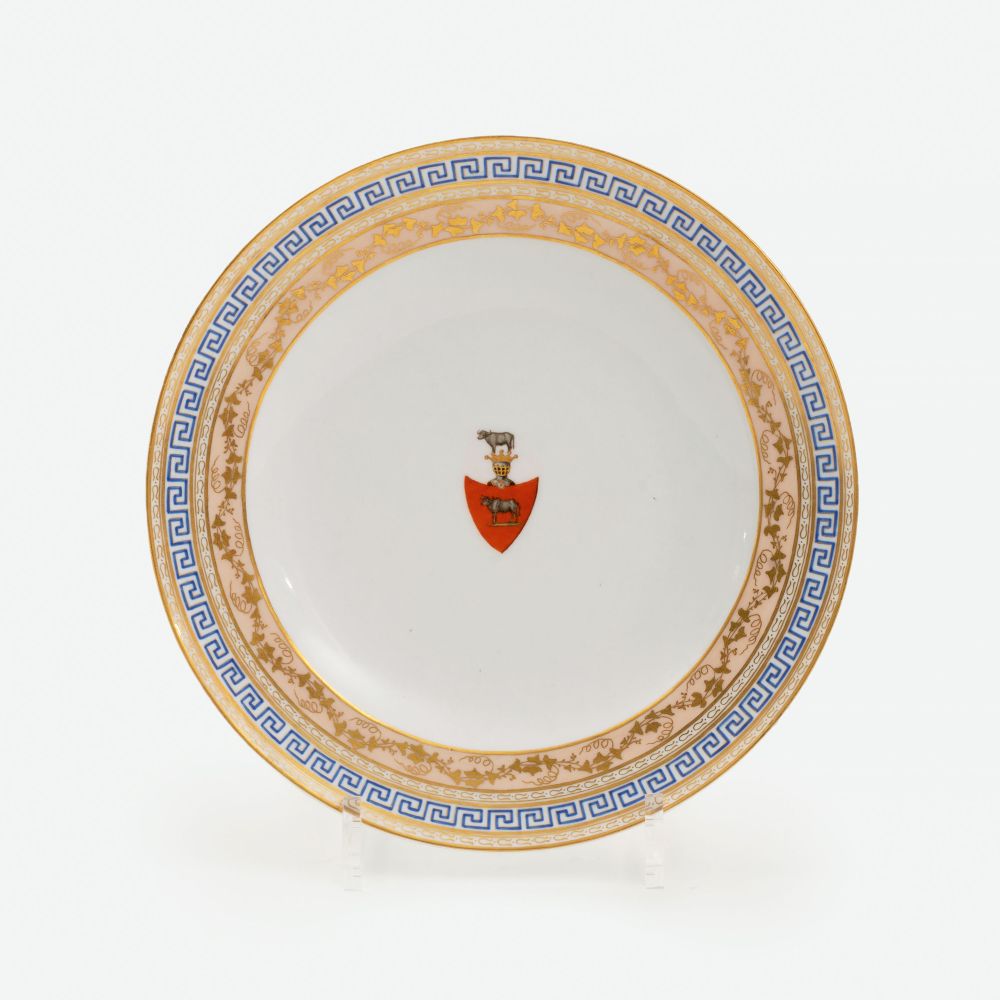 A Plate with Coat of Arms with Meander Decor