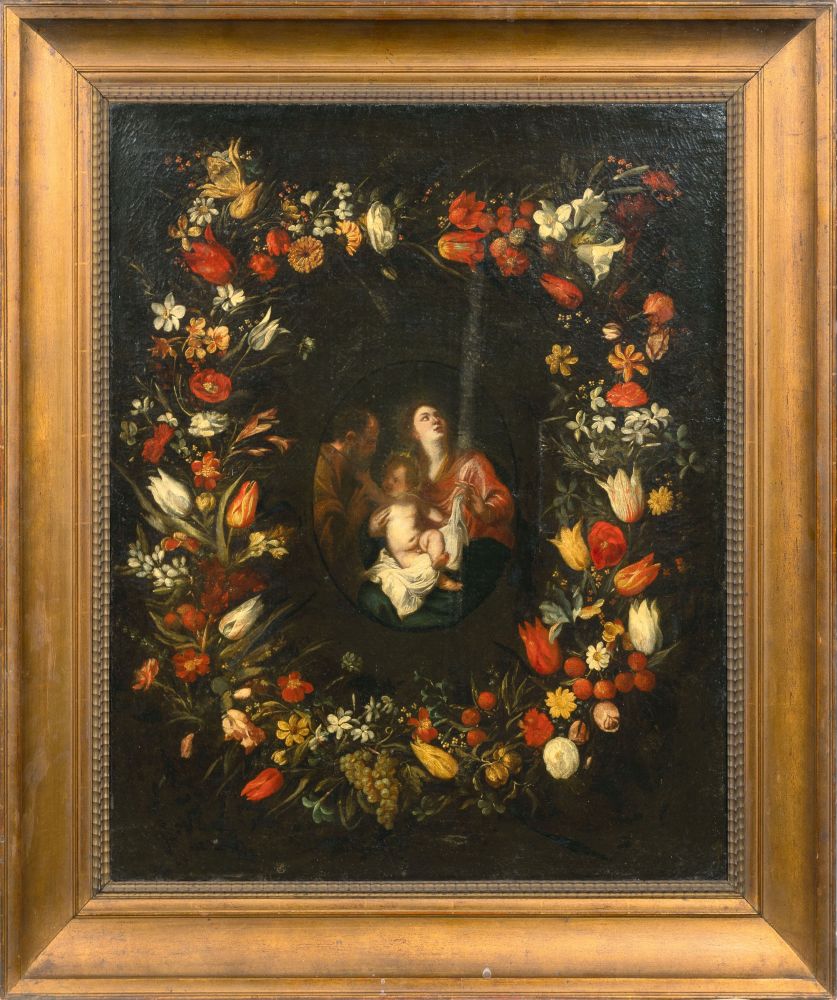 Heilige Familie im Blütenkranz - Bild 2