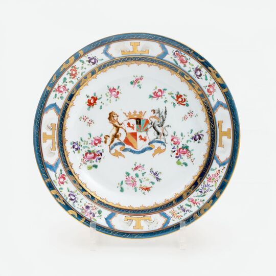 A Compagnie des Indes Plate with Coat of Arms