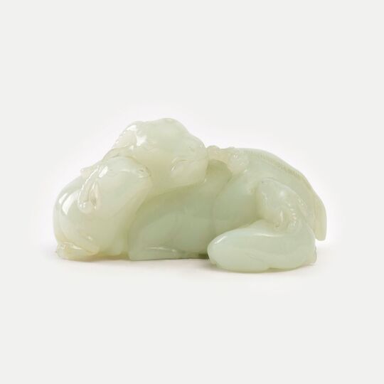 A Jade Carving 'Capricorns'