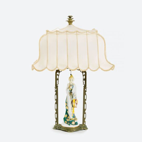 A Rare Art deco Lamp with Figure 'Tschaokium'