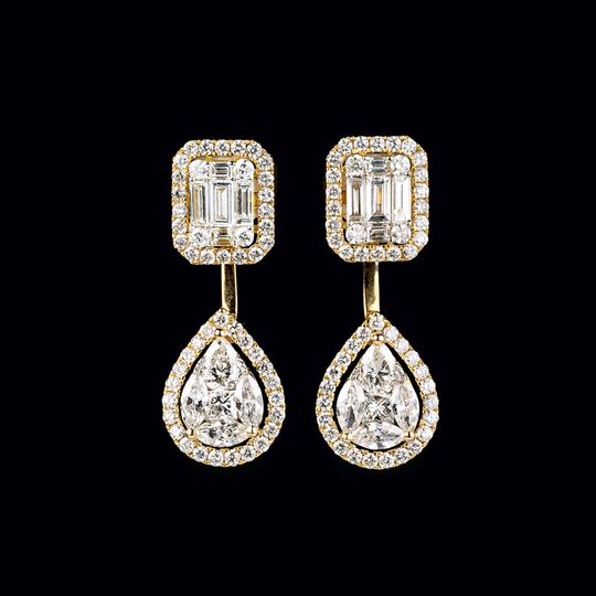 A Pair of Diamond Earrings