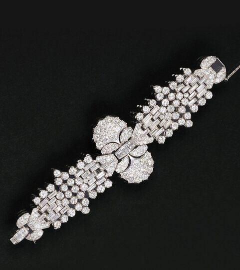 Exquisites, hochkarätiges Art-déco Diamant-Armband
