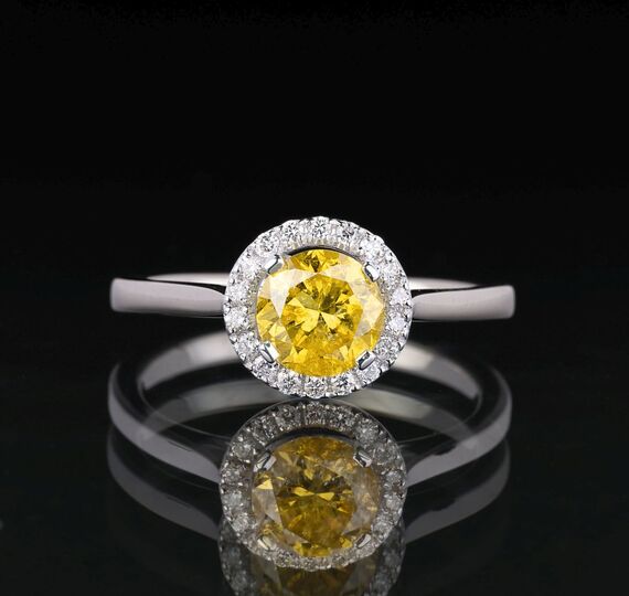 A Vivid Fancy Diamond Ring