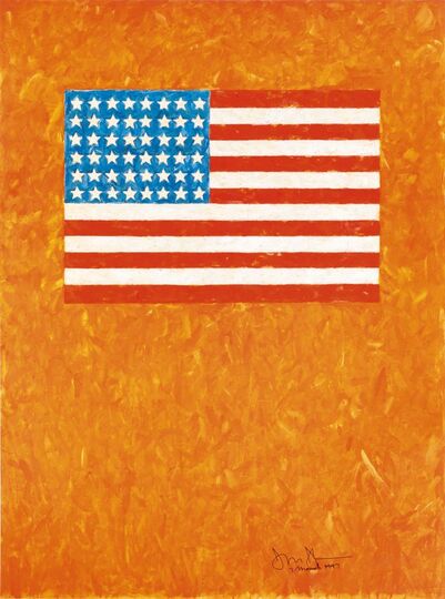 Flag on orange field